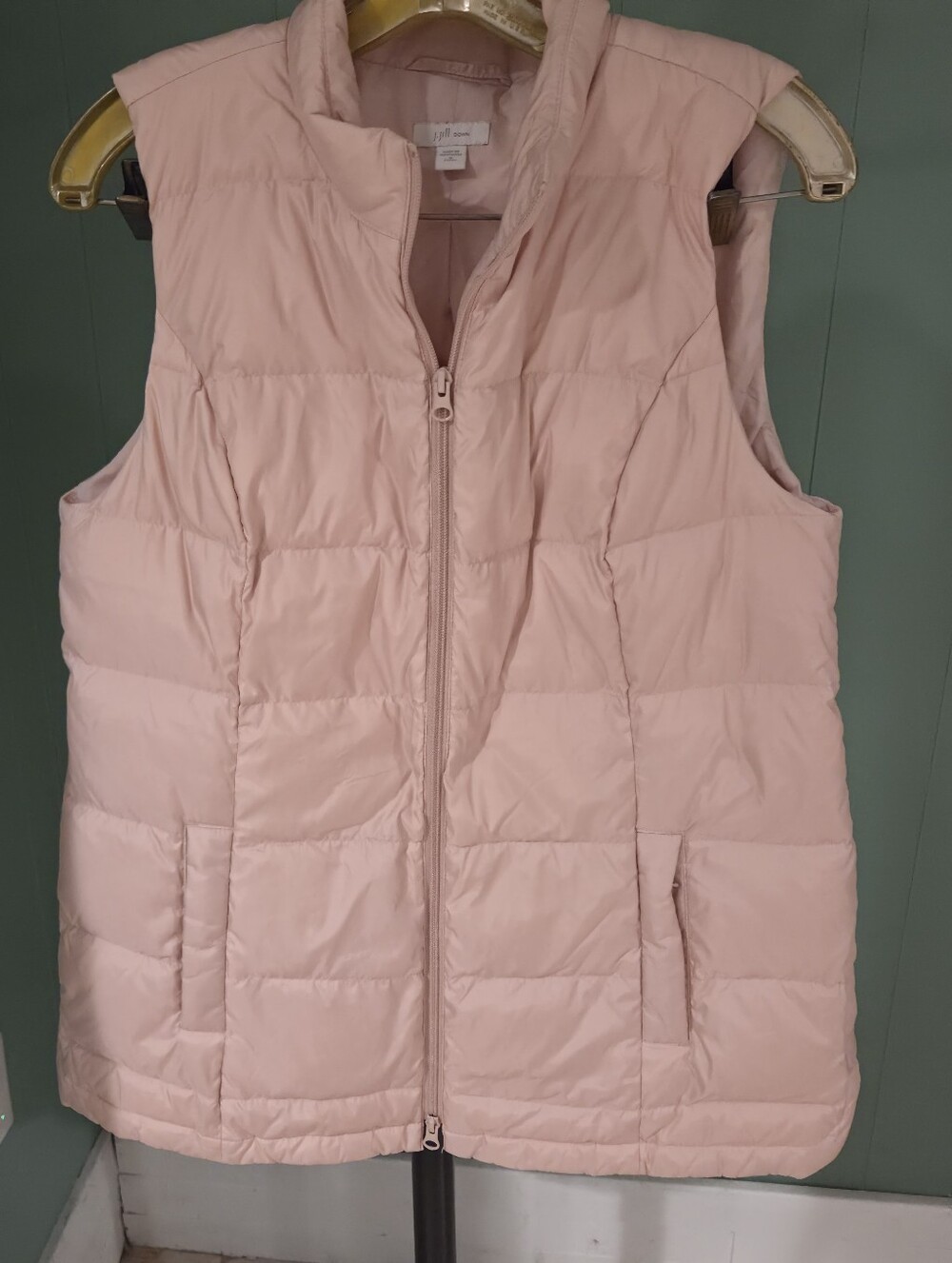 Light Pink Quilted Puffer Vest, Skandi. Medium, J Jill